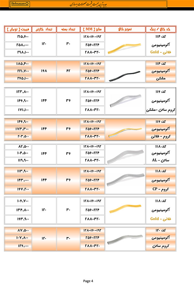 لیست قیمت بهسازان صفحه 4